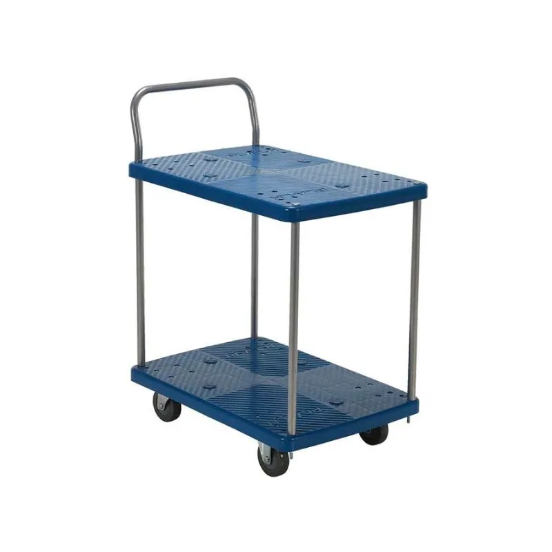 Vestil PSC-1828-2 Plastic Platform Truck-2 Shelf
