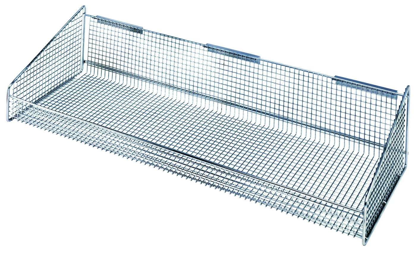 Quantum 1035HBC Partition Wall Hanging Basket, 11-7/8"W x 36"D x 7-1/2"H, 125 lb capacity, Chrome