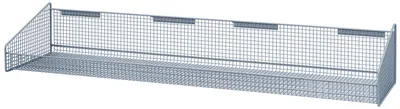 Quantum 1047HBGY Partition Wall Hanging Basket, 11-7/8"W x 48"D x 7-1/2"H, 125 lb capacity, Gray