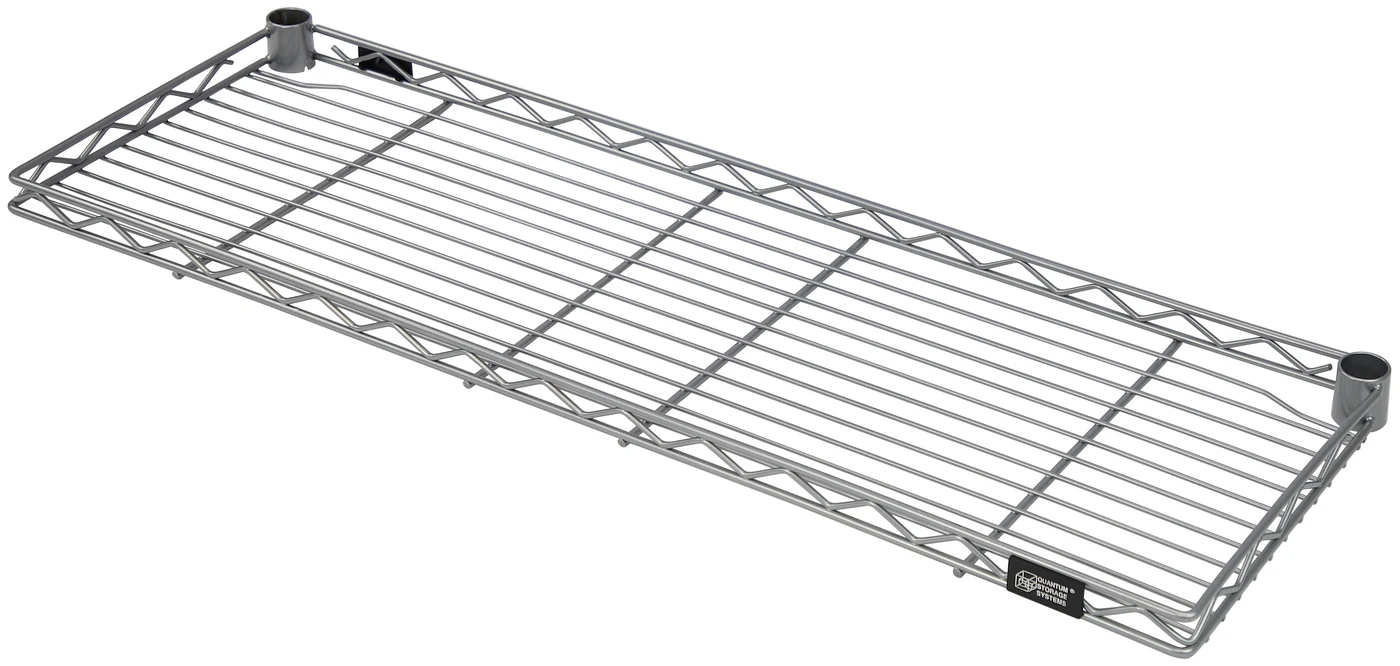 Quantum 1224RCSGY Wire Shelf, 24"W x 12"D, 150 lb capacity, Gray