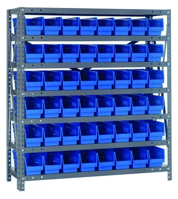 Quantum 1239-101BL Shelving Unit, 12"D x 36"L x 39"H, 400 lb capacity, Galvanized