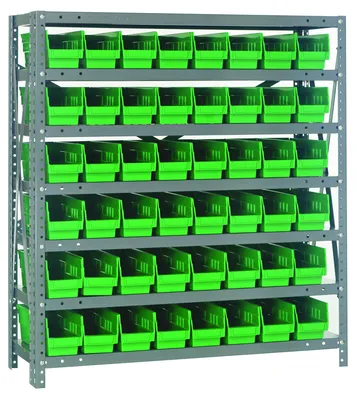 Quantum 1239-101GN Shelving Unit, 12"D x 36"L x 39"H, 400 lb capacity, Galvanized