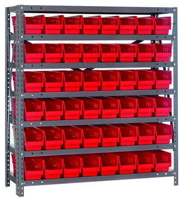 Quantum 1239-101RD Shelving Unit, 12"D x 36"L x 39"H, 400 lb capacity, Galvanized