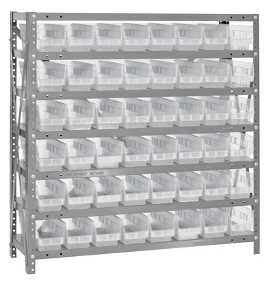 Quantum 1239-101CL Shelving Unit, 12"D x 36"L x 39"H, 400 lb capacity, Galvanized