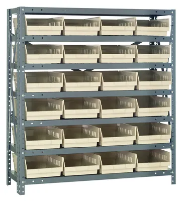 Quantum 1239-107IV Shelving Unit, 12"D x 36"L x 39"H, 400 lb capacity, Galvanized
