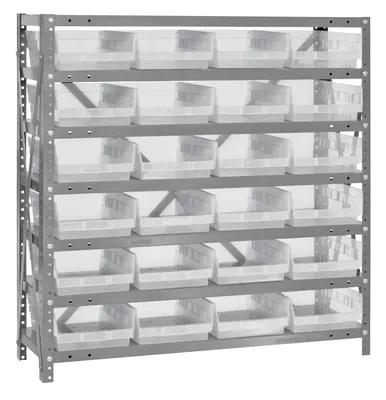 Quantum 1239-107CL Shelving Unit, 12"D x 36"L x 39"H, 400 lb capacity, Galvanized