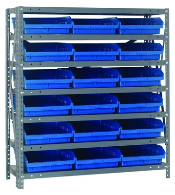 Quantum 1239-109BL Shelving Unit, 12"D x 36"L x 39"H, 400 lb capacity, Galvanized