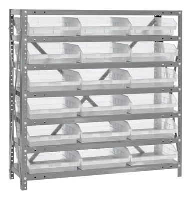 Quantum 1239-109CL Shelving Unit, 12"D x 36"L x 39"H, 400 lb capacity, Galvanized