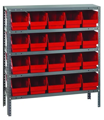 Quantum 1239-202RD Shelving Unit, 12"D x 36"L x 39"H, 400 lb capacity, Galvanized