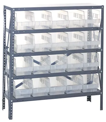 Quantum 1239-202CL Shelving Unit, 12"D x 36"L x 39"H, 400 lb capacity, Galvanized