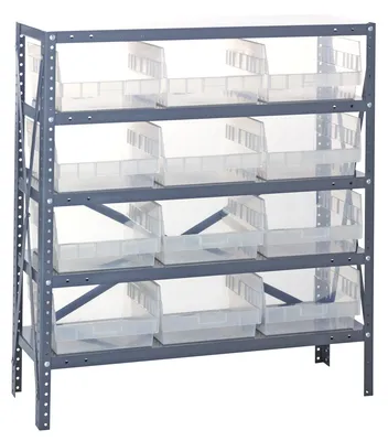 Quantum 1239-209CL Shelving Unit, 12"D x 36"L x 39"H, 400 lb capacity, Galvanized