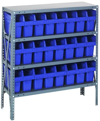 Quantum 1239-SB801BL Shelving Unit, 12"D x 36"L x 39"H, 400 lb capacity, Galvanized