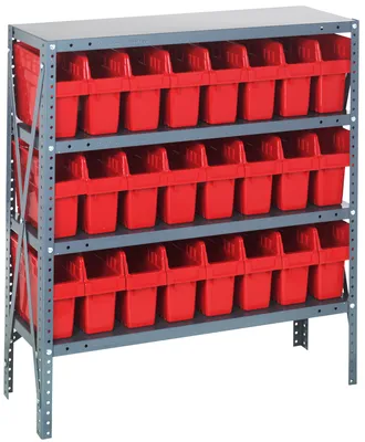 Quantum 1239-SB801RD Shelving Unit, 12"D x 36"L x 39"H, 400 lb capacity, Galvanized