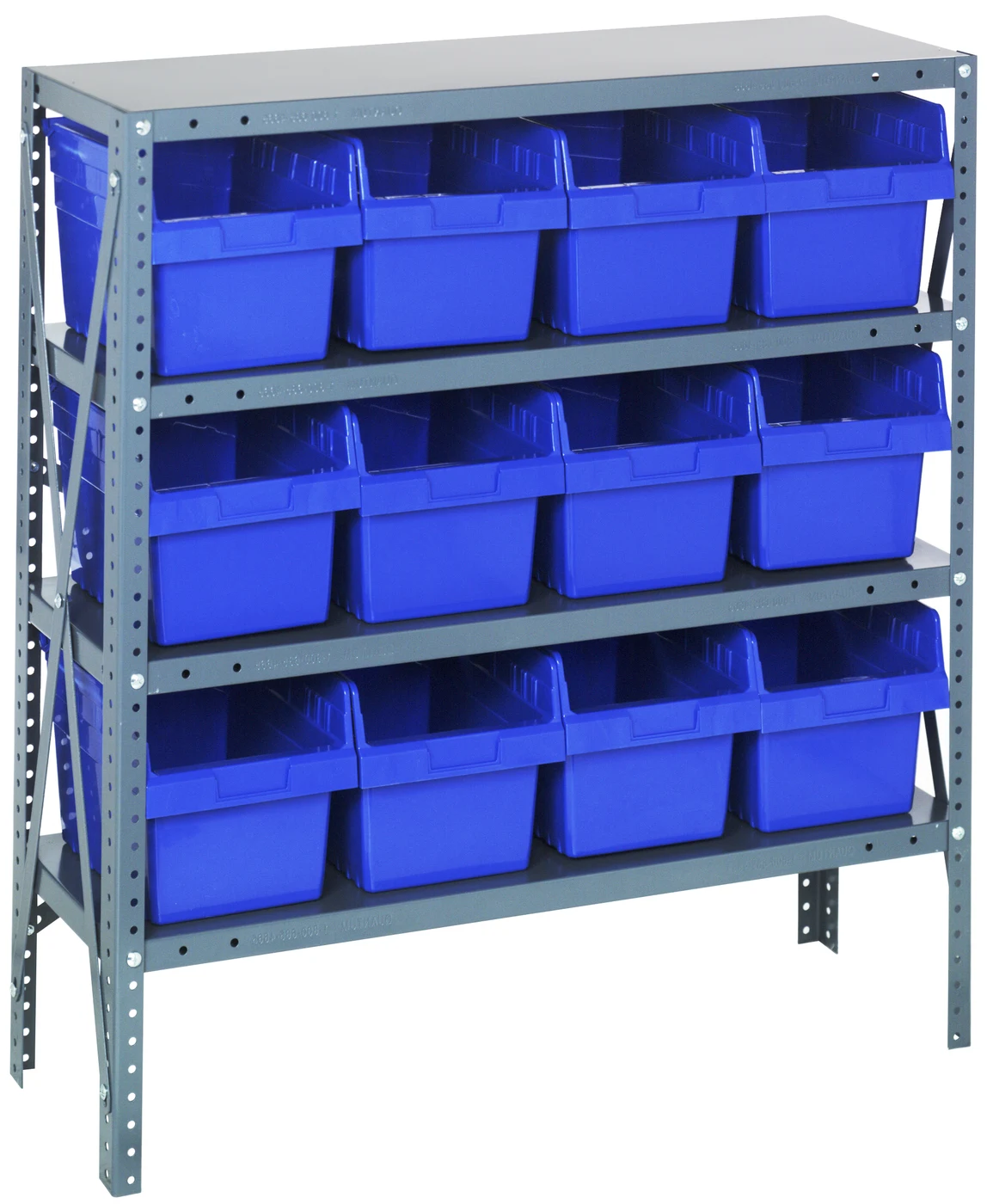 Quantum 1239-SB807BL Shelving Unit, 12"D x 36"L x 39"H, 400 lb capacity, Galvanized