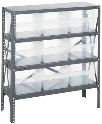 Quantum 1239-SB809CL Shelving Unit, 12"D x 36"L x 39"H, 400 lb capacity, Galvanized