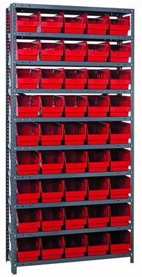 Quantum 1275-202RD Shelving Unit, 12"D x 36"L x 75"H, 400 lb capacity, Galvanized