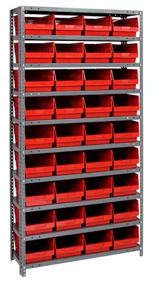 Quantum 1275-207RD Shelving Unit, 12"D x 36"L x 75"H, 400 lb capacity, Galvanized