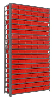 Quantum 1275-401RD Shelving Unit, 12"D x 36"L x 75"H, 400 lb capacity, Galvanized