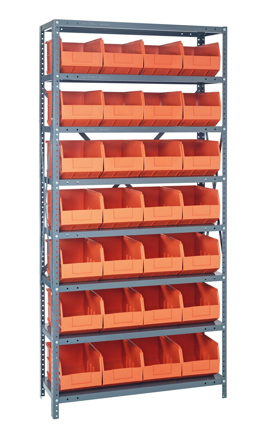 Quantum 1275-443OR Shelving Unit, 12"D x 36"L x 75"H, 400 lb capacity, Galvanized