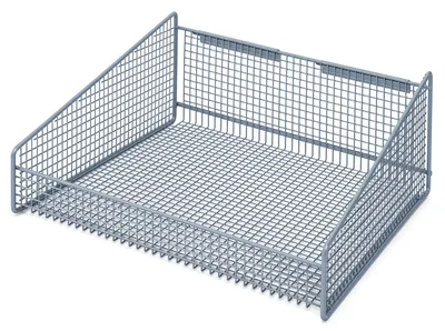 Quantum 1617HBGY Partition Wall Hanging Basket, 17-7/8"W x 18"D x 7-1/2"H, 125 lb capacity, Gray
