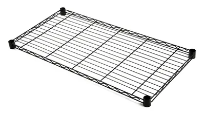 Quantum 1224BK Wire Shelf, 24"W x 12"D, 600-800 lb capacity, Black
