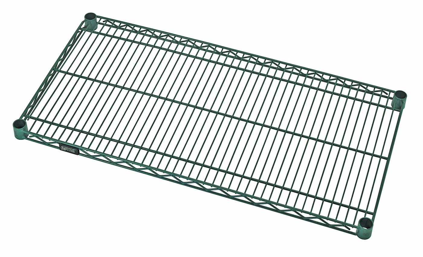 Quantum 2136P Wire Shelf, 36"W x 21"D, 600-800 lb capacity, Green
