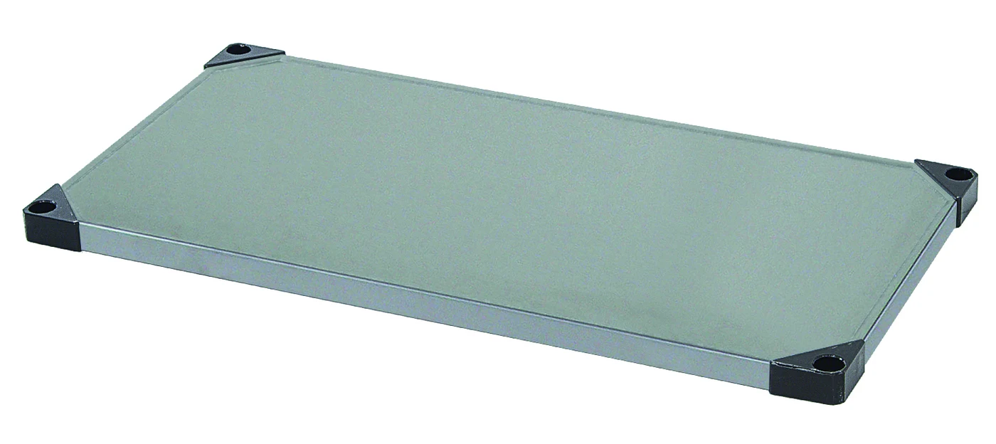 Quantum 1430SS Solid Shelf, 30"W x 14"D, 400-600 lb capacity, Stainless