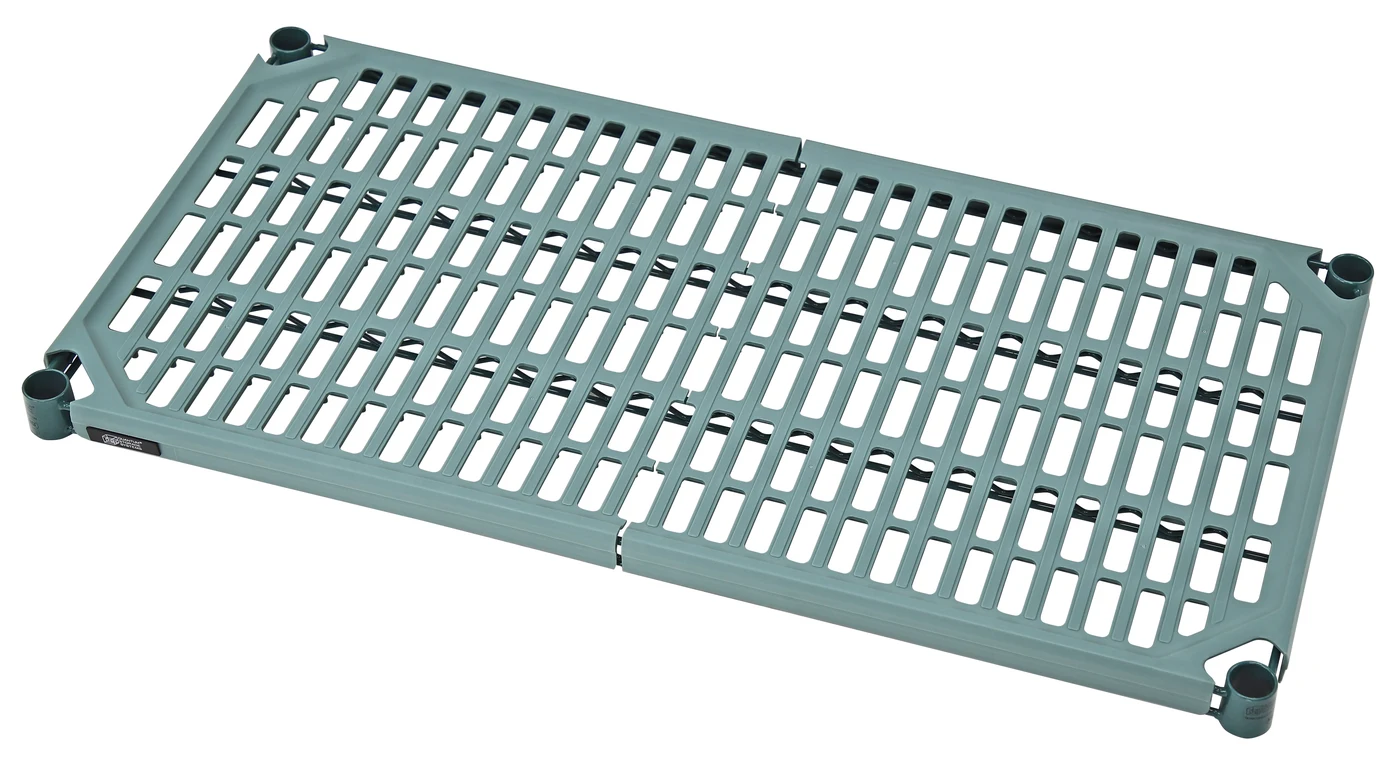 Quantum 1424WPM Polymer Shelf Mat for 24"W x 14"D Wire Shelves, 600-800 lb capacity, Green/Polymer