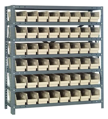 Quantum 1839-103IV Shelving Unit, 18"D x 36"L x 39"H, 400 lb capacity, Galvanized