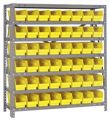 Quantum 1839-103YL Shelving Unit, 18"D x 36"L x 39"H, 400 lb capacity, Galvanized