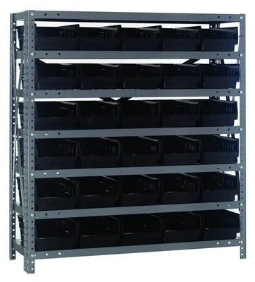 Quantum 1839-104BK Shelving Unit, 18"D x 36"L x 39"H, 400 lb capacity, Galvanized