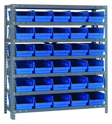 Quantum 1839-104BL Shelving Unit, 18"D x 36"L x 39"H, 400 lb capacity, Galvanized