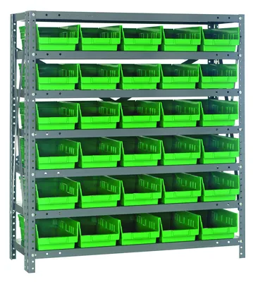 Quantum 1839-104GN Shelving Unit, 18"D x 36"L x 39"H, 400 lb capacity, Galvanized