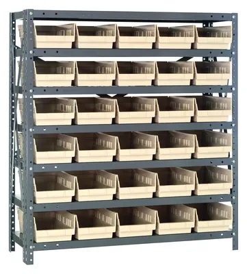 Quantum 1839-104IV Shelving Unit, 18"D x 36"L x 39"H, 400 lb capacity, Galvanized