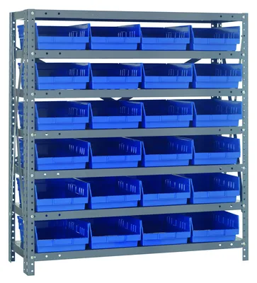 Quantum 1839-108BL Shelving Unit, 18"D x 36"L x 39"H, 400 lb capacity, Galvanized