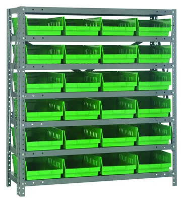 Quantum 1839-108GN Shelving Unit, 18"D x 36"L x 39"H, 400 lb capacity, Galvanized