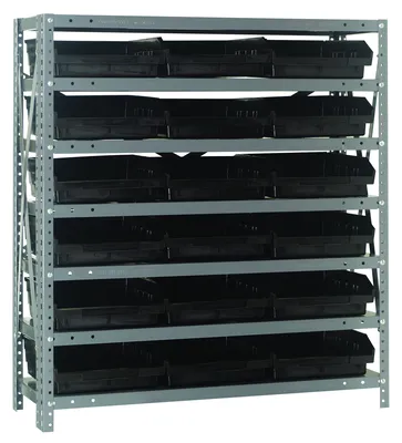 Quantum 1839-110BK Shelving Unit, 18"D x 36"L x 39"H, 400 lb capacity, Galvanized