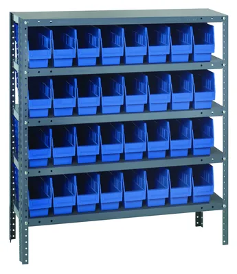 Quantum 1839-203BL Shelving Unit, 18"D x 36"L x 39"H, 400 lb capacity, Galvanized