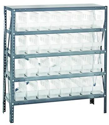 Quantum 1839-203CL Shelving Unit, 18"D x 36"L x 39"H, 400 lb capacity, Galvanized
