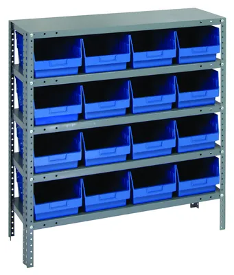 Quantum 1839-208BL Shelving Unit, 18"D x 36"L x 39"H, 400 lb capacity, Galvanized