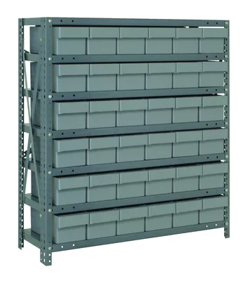 Quantum 1839-602GY Shelving Unit, 18"D x 36"L x 39"H, 400 lb capacity, Galvanized