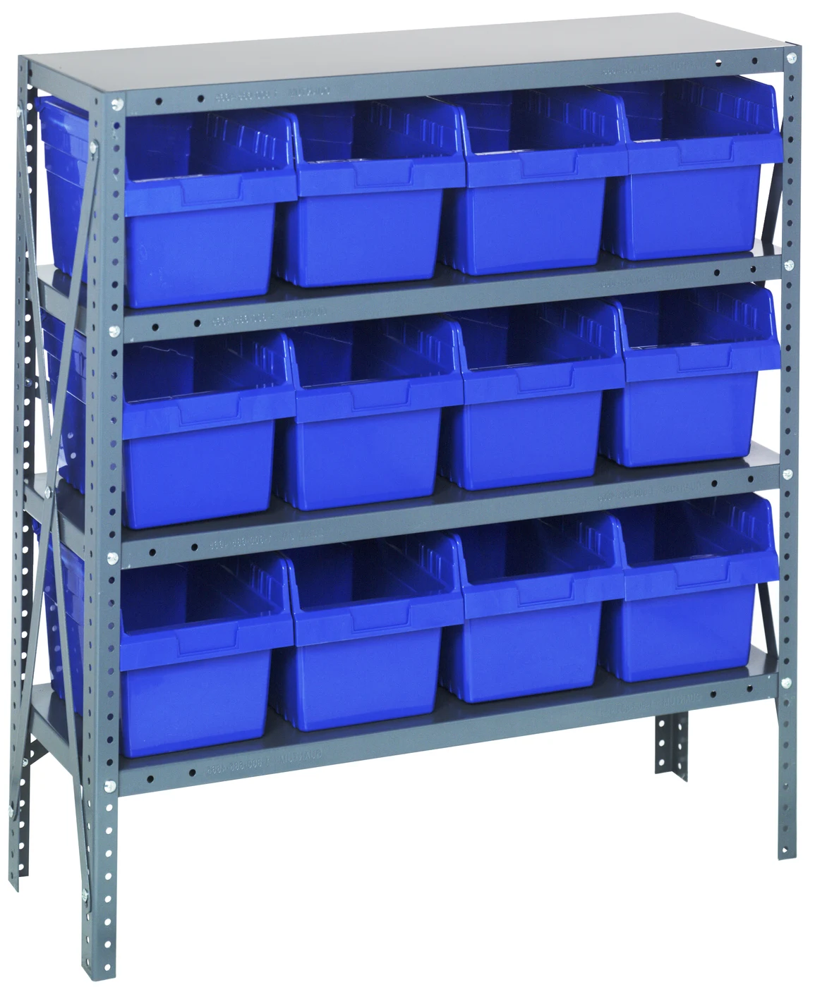 Quantum 1839-SB808BL Shelving Unit, 18"D x 36"L x 39"H, 400 lb capacity, Galvanized