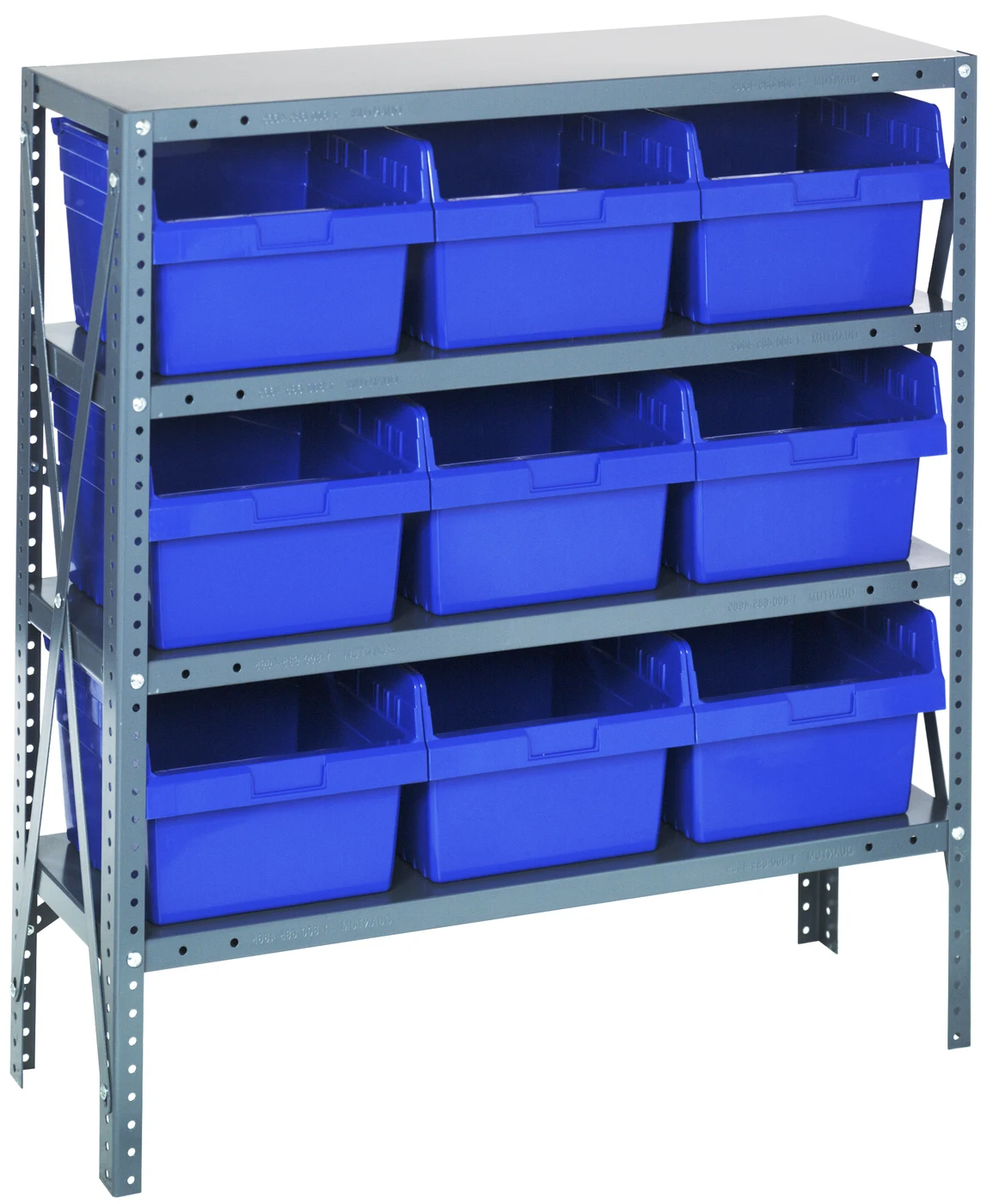 Quantum 1839-SB810BL Shelving Unit, 18"D x 36"L x 39"H, 400 lb capacity, Galvanized