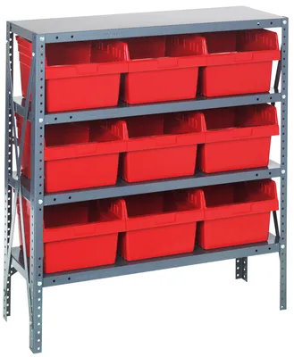 Quantum 1839-SB810RD Shelving Unit, 18"D x 36"L x 39"H, 400 lb capacity, Galvanized