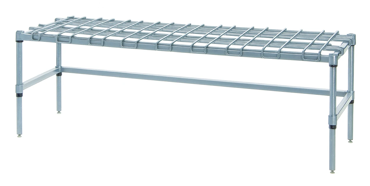 Quantum 184214DGY Wire Dunnage Rack, 42"W x 18"D x 14"H, 1300-1600 lb capacity, Gray