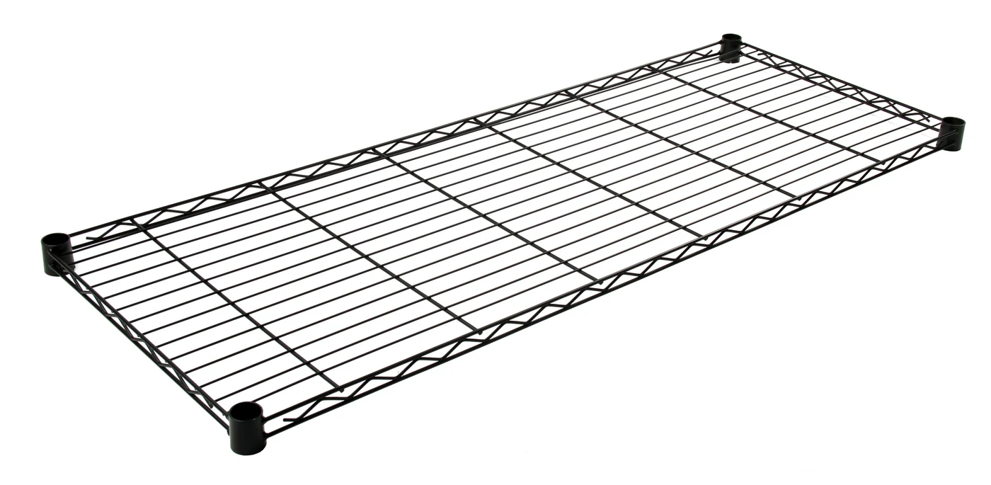 Quantum 1872BK Wire Shelf, 72"W x 18"D, 600-800 lb capacity, Black