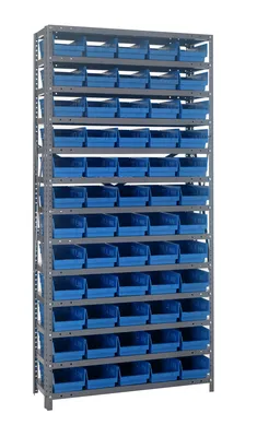 Quantum 1875-104BL Shelving Unit, 18"D x 36"L x 75"H, 400 lb capacity, Galvanized