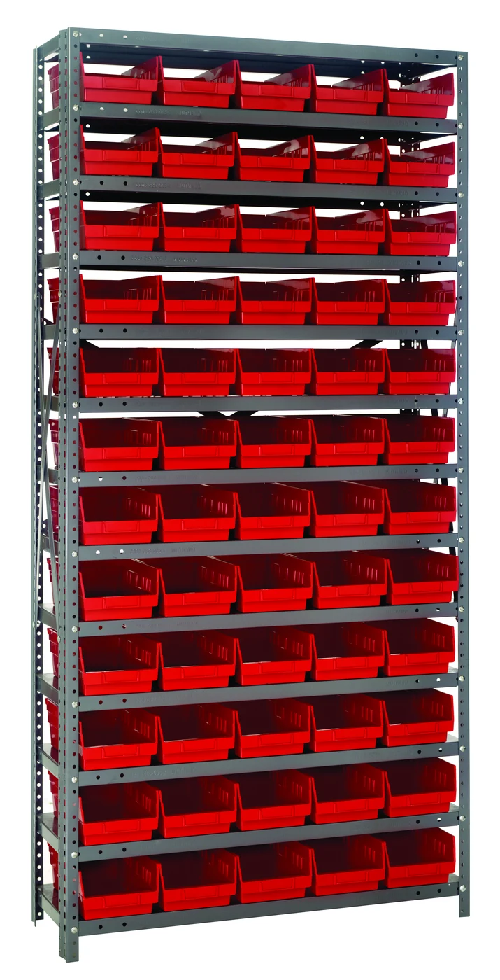 Quantum 1875-104RD Shelving Unit, 18"D x 36"L x 75"H, 400 lb capacity, Galvanized