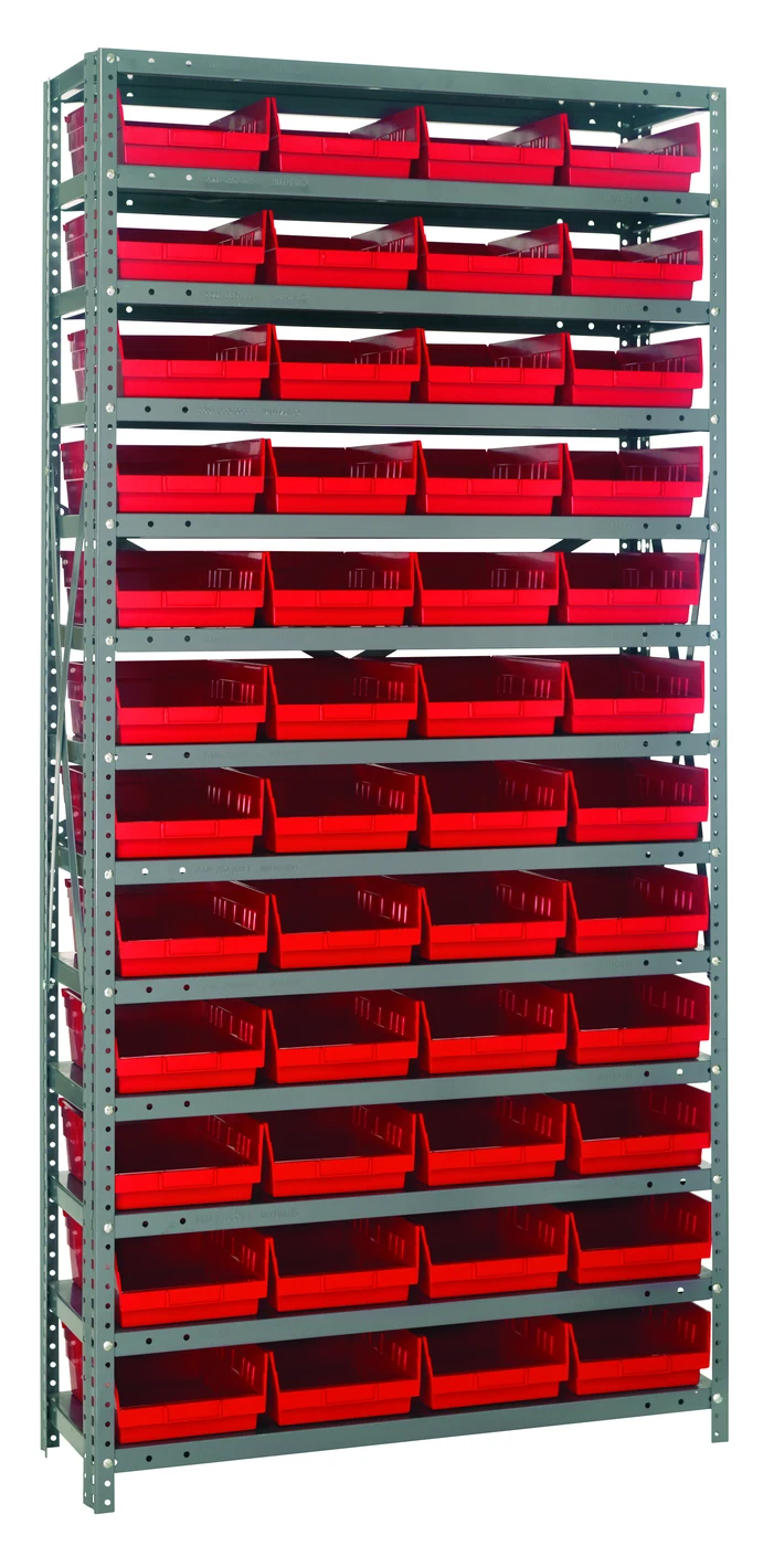 Quantum 1875-108RD Shelving Unit, 18"D x 36"L x 75"H, 400 lb capacity, Galvanized