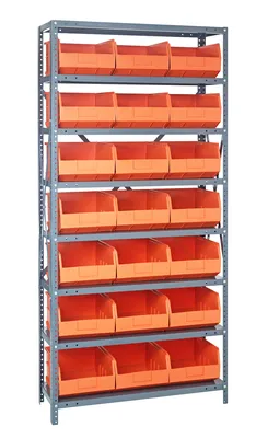 Quantum 1875-465OR Shelving Unit, 18"D x 36"L x 75"H, 400 lb capacity, Galvanized